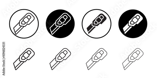 Utility knife icon web design in vector