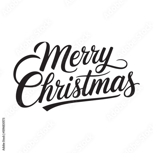 merry Christmas day typography vector illustration