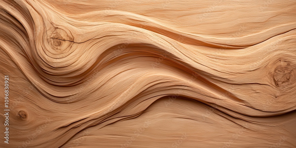 A close-up view of beautifully textured wood, showcasing natural waves and patterns in a warm, light hue. A close-up view of beautifully textured wood, showcasing natural waves and patterns in a warm, light hue.