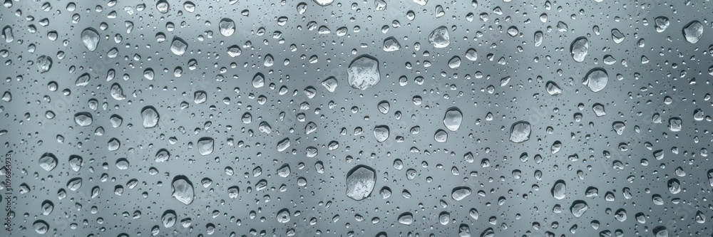 Close-up of water-drop texture on a glass surface, creating a mesmerizing pattern, surface Close-up of water-drop texture on a glass surface, creating a mesmerizing pattern, surface