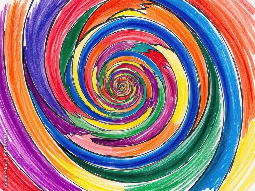 A vibrant, swirling pattern of colorful lines creates a mesmerizing spiral effect, evoking a sense of energy and motion. A vibrant, swirling pattern of colorful lines creates a mesmerizing spiral effect, evoking a sense of energy and motion.