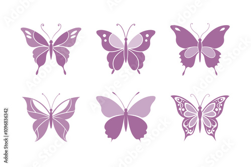 Beautiful Butterfly Set Stunning Vector Illustrations of Colorful Butterfly Designs