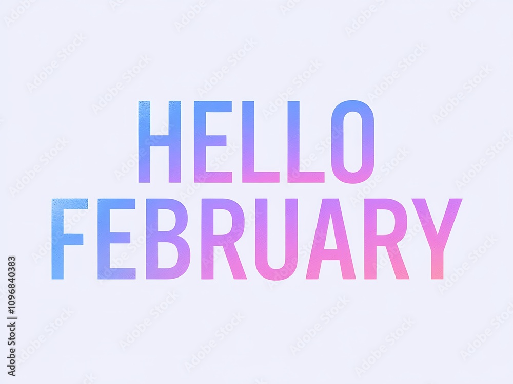 Hello February A Colorful Textual Greeting Hello February A Colorful Textual Greeting