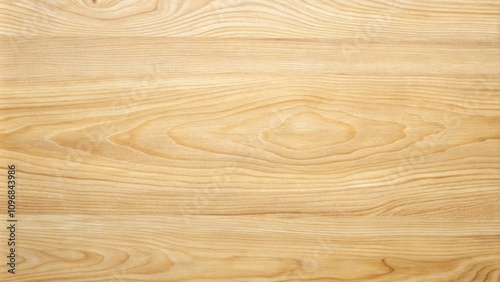 A close-up view of the wood grain of a smooth, light-colored wooden surface, revealing intricate patterns and textures.