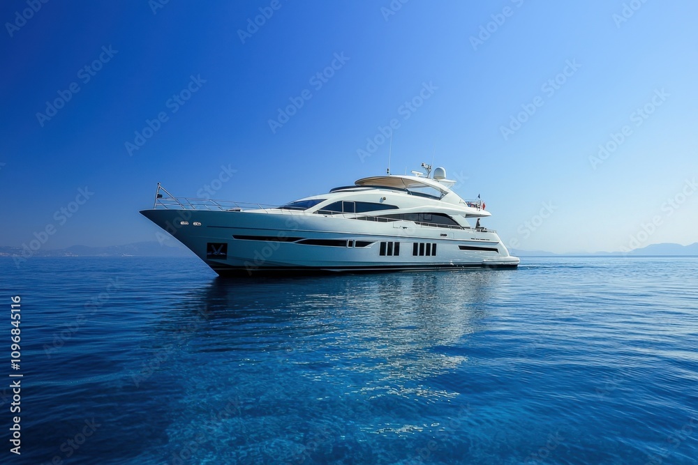 A large white boat is sailing in the ocean A large white boat is sailing in the ocean
