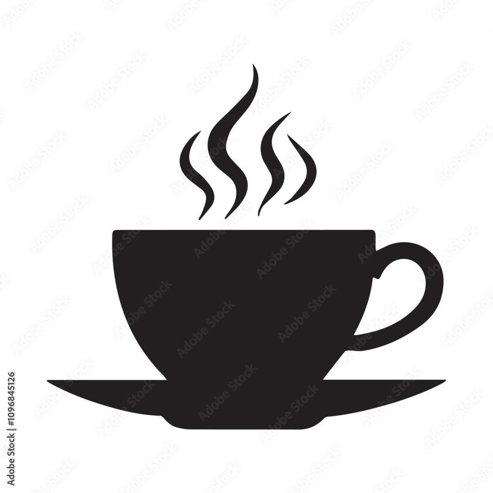 Coffee Cup Silhouette Vector Design Coffee Cup Silhouette Vector Design