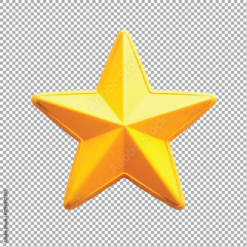 3D star winner raing review icon or symble on a transparent background