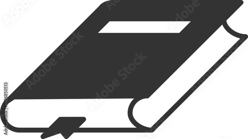Stacked and Individual Book Icons with Bookmark