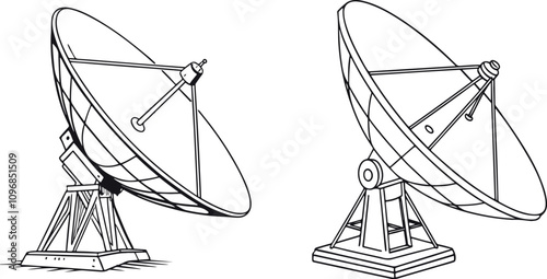 dish antenna silhouette vector