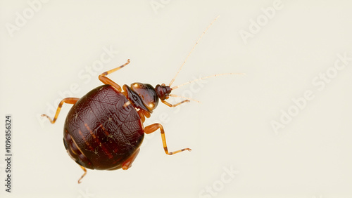 Body louse insect spreading disease showing back view