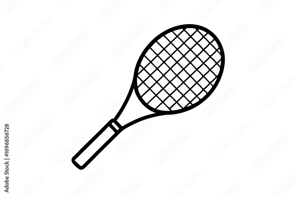 Tennis racket vector icon, Tennis racket silhouette vector, Tennis icon Tennis racket vector icon, Tennis racket silhouette vector, Tennis icon