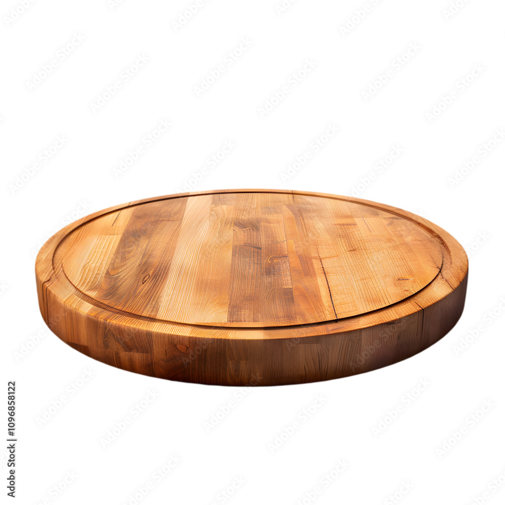 Round wood podium for product display isolated on transparent background Round wood podium for product display isolated on transparent background