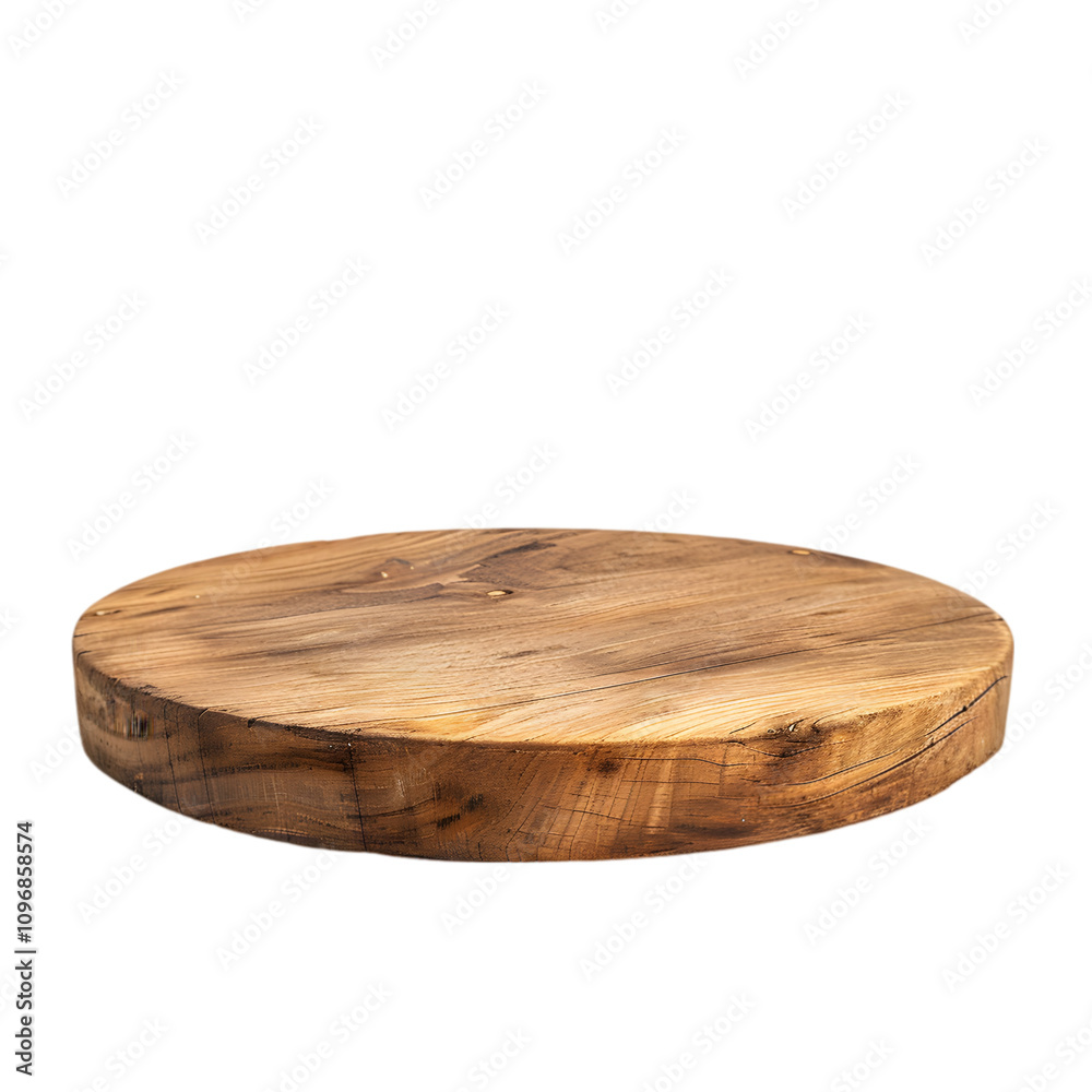 Round wood podium for product display isolated on transparent background Round wood podium for product display isolated on transparent background