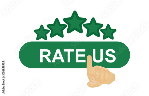 Click on stars to rate icon. vector