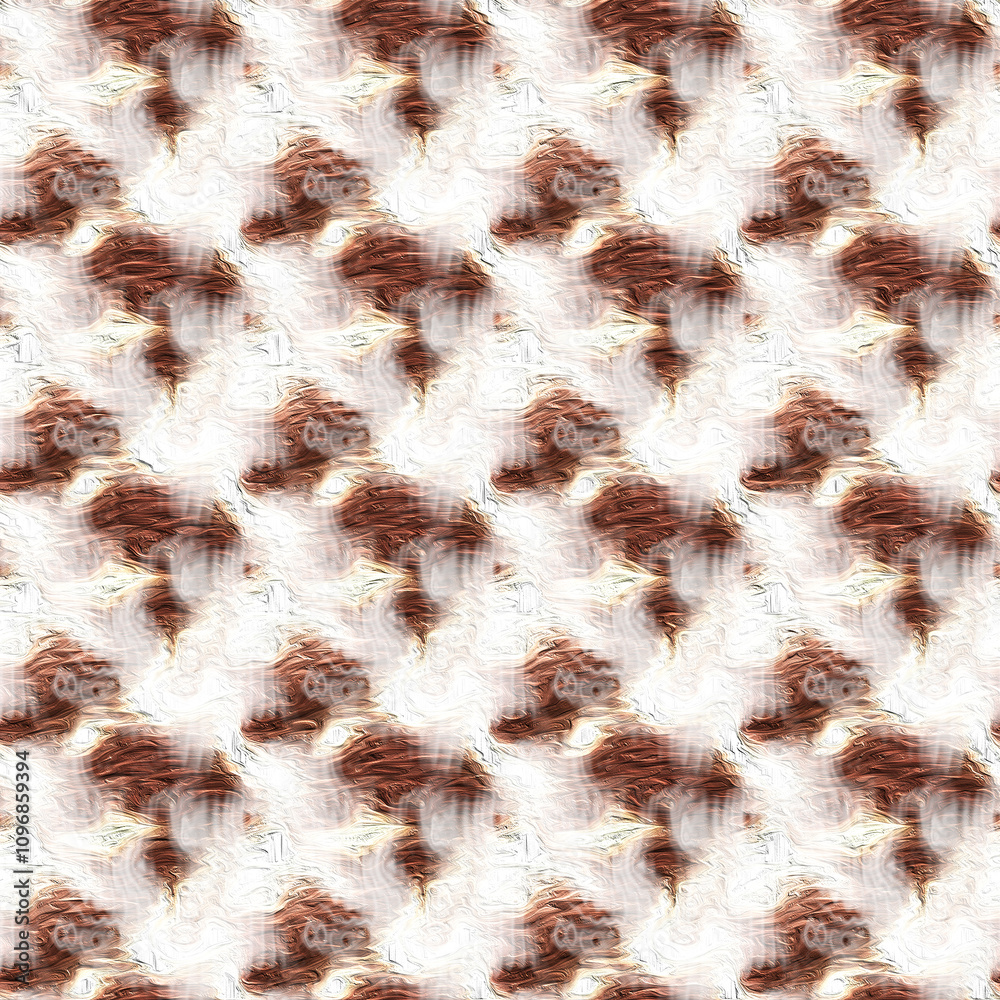 Abstract earthy seamless pattern with soft brown swirls and white highlights for modern digital art applications Abstract earthy seamless pattern with soft brown swirls and white highlights for modern digital art applications