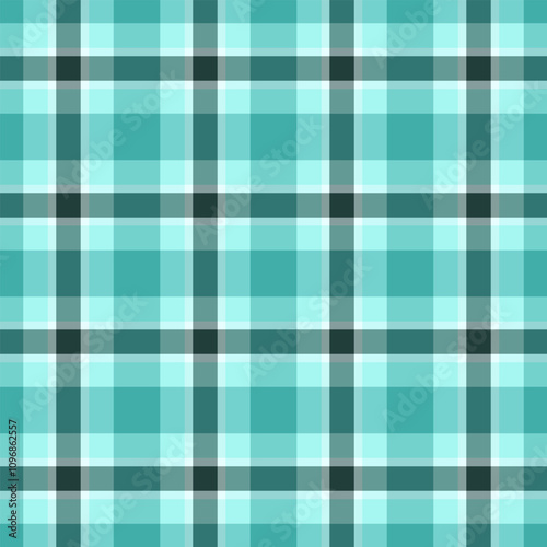 Volume background fabric seamless, customize check pattern vector. Vogue textile plaid texture tartan in teal and light colors.