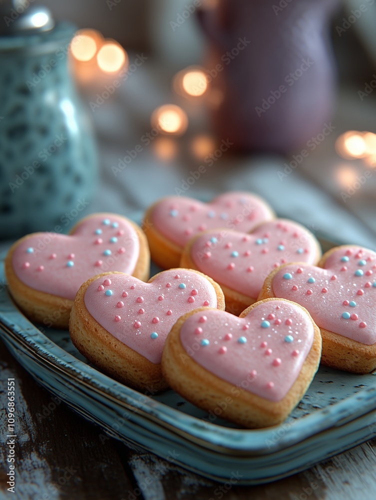 A macro shot of a heart-shaped cookie A macro shot of a heart-shaped cookie