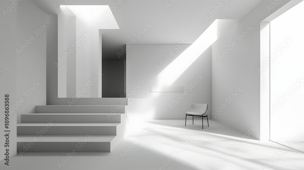 A minimalist photo studio with a monochrome palette adjustable studio lights and a clean workspace. A minimalist photo studio with a monochrome palette adjustable studio lights and a clean workspace.
