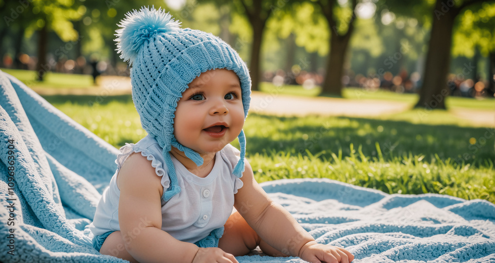 A portrait of a cute baby , adorable little baby portrait