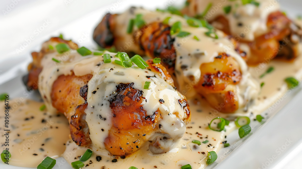 Roasted Chicken Drumsticks with Creamy Sauce