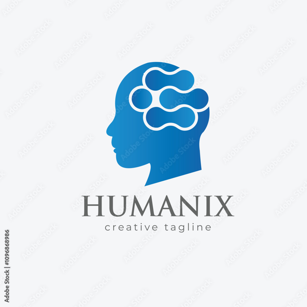 Artificial intelligence logo, AI logo template Artificial intelligence logo, AI logo template