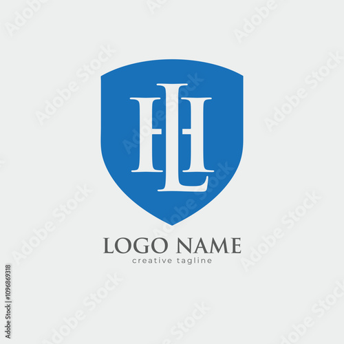 Law logo, Letter logo HL, type hl, text hl, letter law logo fully editable vector template