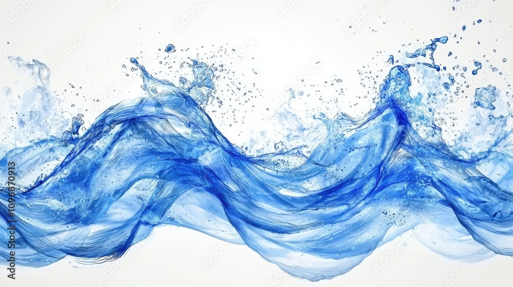 Fototapeta premium water waves in vectors