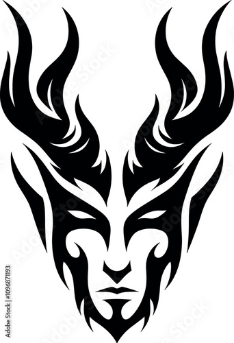 Devil Horns Vector Black Silhouette Cricut Design for T-Shirt