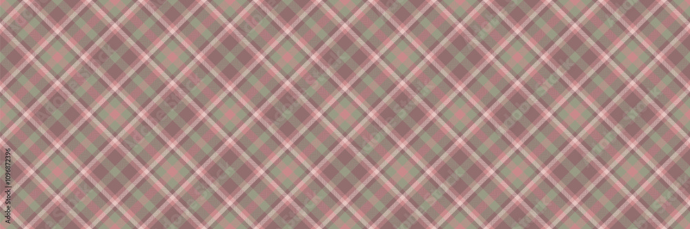 Group plaid fabric texture, picture tartan check pattern. Quality vector background textile seamless in pastel and red colors.