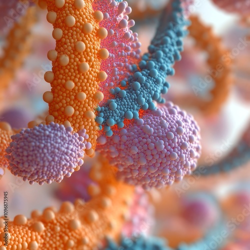 3D illustration of nanostructured lipid carrier