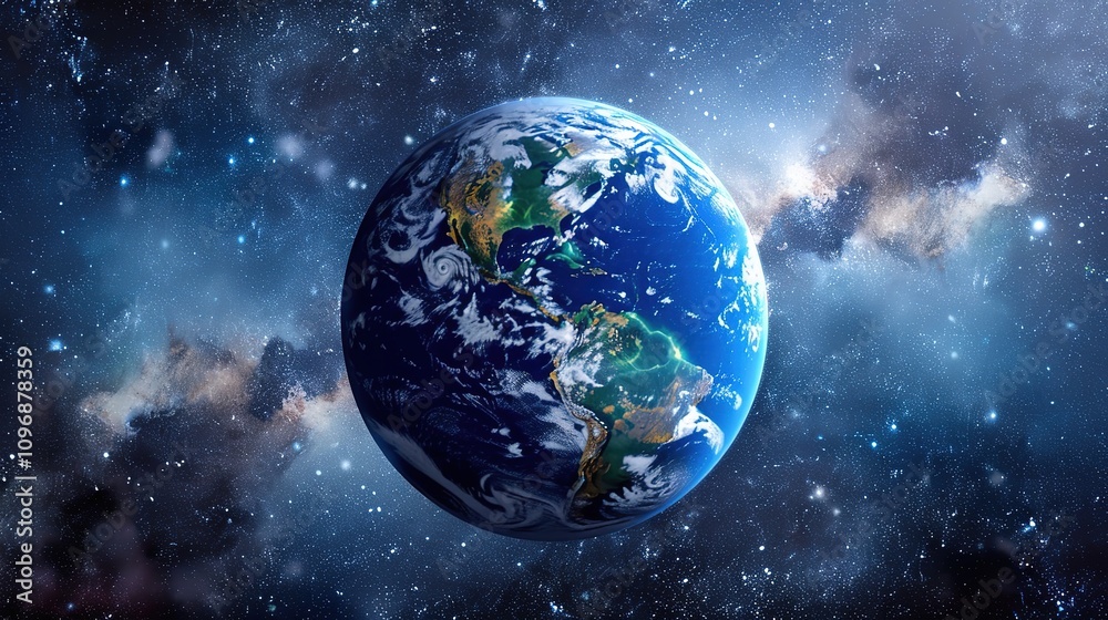 Obraz premium The_glowing_Earth_background_universe