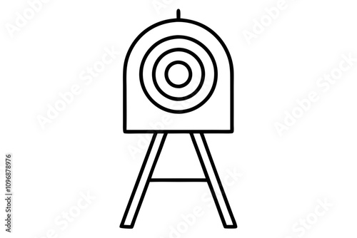 Target Board Icon Clipart With Bullet Holes Vector Illustration