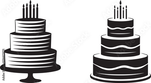 birthday cake vector illustration