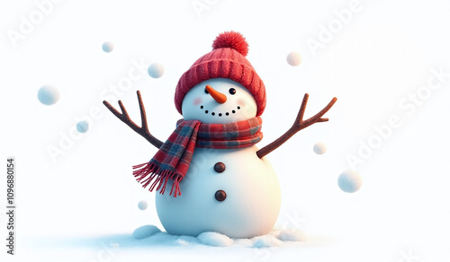 colorful snowman winter clothes made clear png file white background cold weather graphics images photo