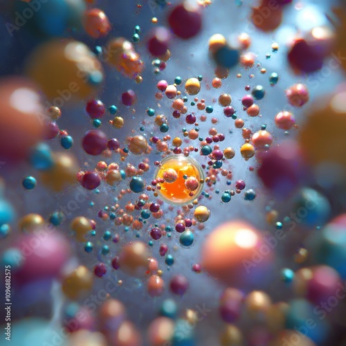 3D illustration of solid lipid nanoparticle