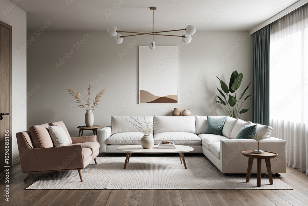 Minimalist Living Room Layout in 3D: A Serene and Simple Interior Design Minimalist Living Room Layout in 3D: A Serene and Simple Interior Design