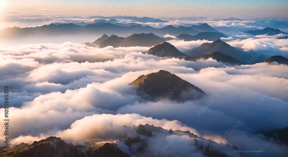 SEAMLESS LOOP video of Mountain clouds nature landscape timelapse 4K