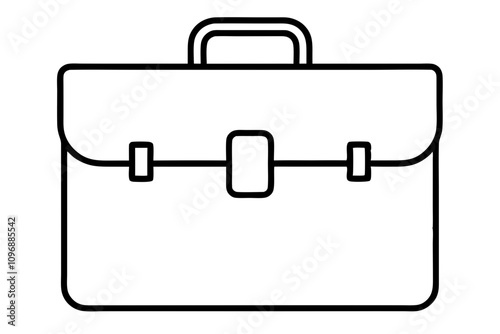 Briefcase icon vector, Suitcase symbol, Luggage Vector