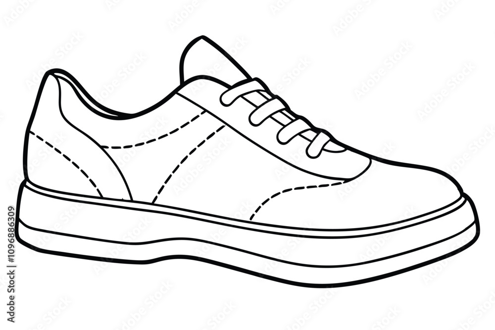 sketch line art, shoes icon, boots icon line art vector. EPS File