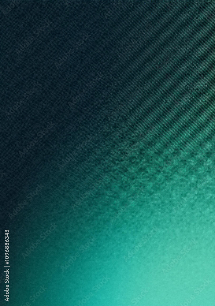 Obraz premium Dark green glowing grainy gradient background, noise texture effect, vertical background, copy space