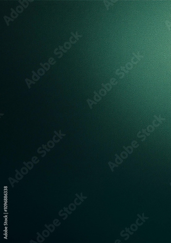 Dark green glowing grainy gradient background, noise texture effect, vertical background, copy space