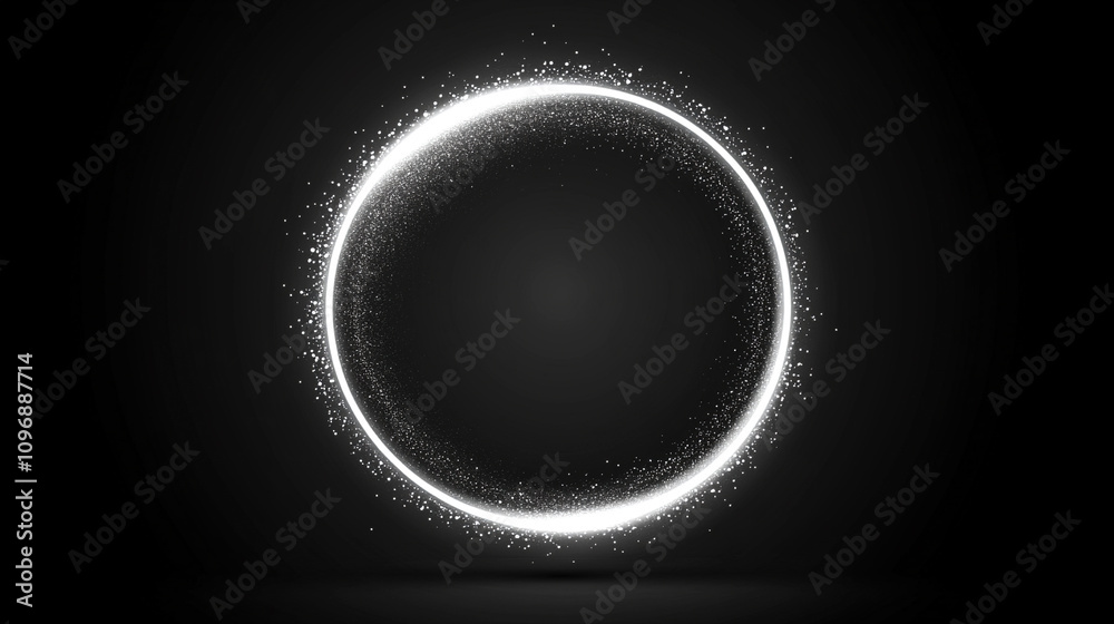 Fototapeta premium vibrant swirl of white neon light creating a dynamic and flowing line effect set against a dark background representing energy movement and modern technology conveying a sense of futuristic innovation