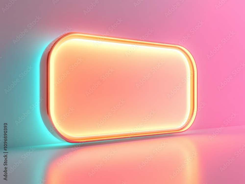 A glowing neon sign with a soft gradient background. A glowing neon sign with a soft gradient background.