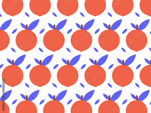 Abstract orange fruit background pattern design