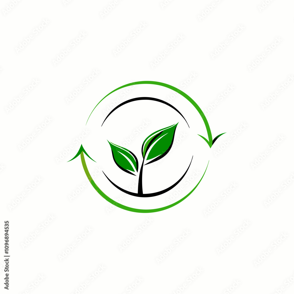 Green leaves encircled by a recycling symbol representing eco-friendliness and sustainable practices
Green leaves encircled by a recycling symbol representing eco-friendliness and sustainable practices