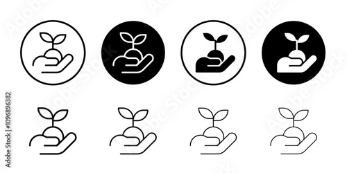 Environment vector icon set collection. Environment Outline flat Icon.