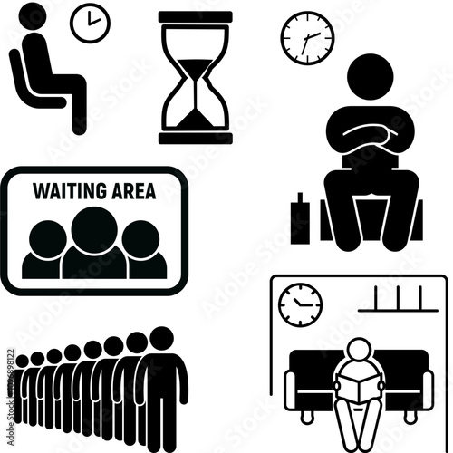 Waiting and Queuing Icons