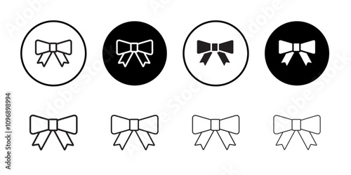 Ribbon Icon Thin line illustration set