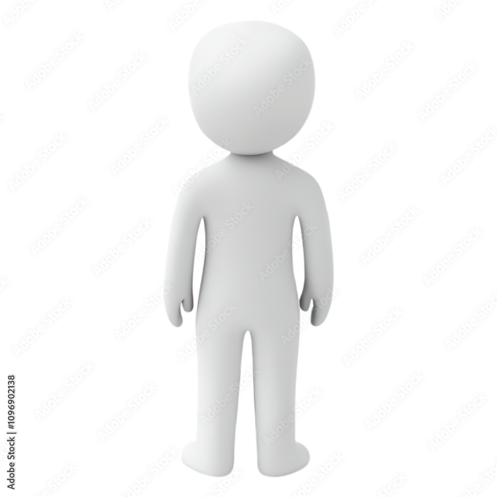 A simple, white, 3D humanoid figure standing upright, embodying a minimalist design with no distinct features. A simple, white, 3D humanoid figure standing upright, embodying a minimalist design with no distinct features.