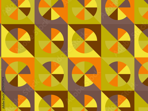 Abstract retro geometric funky hipster background pattern